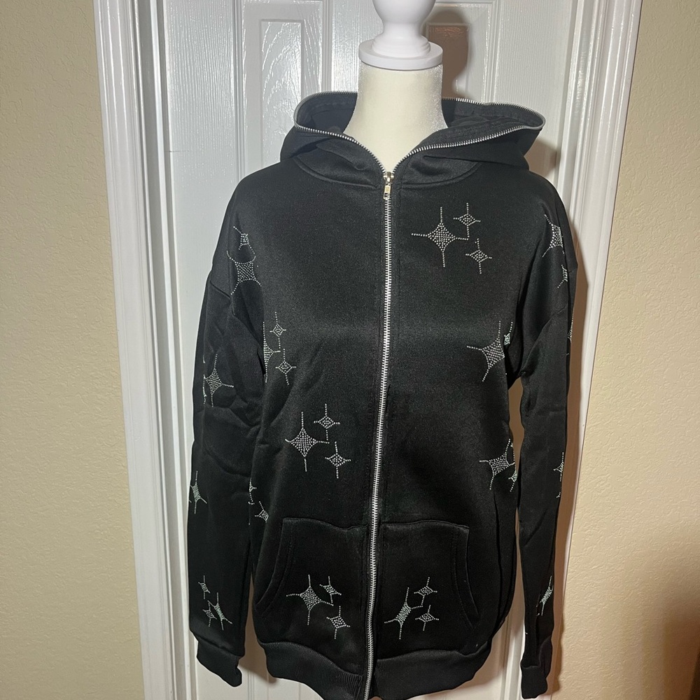 Black Star Pattern Hoodie